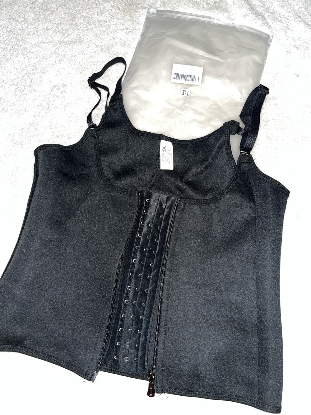 Black Front-Hook Shapewear Vest
